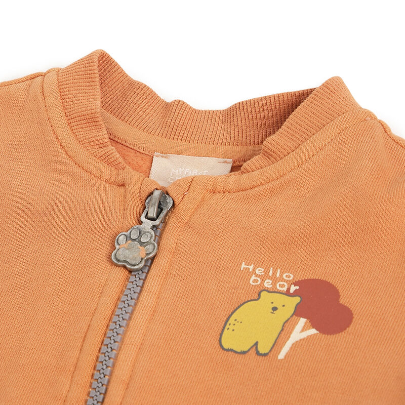 Boys Medium Orange Printed Sweatshirt image number 2